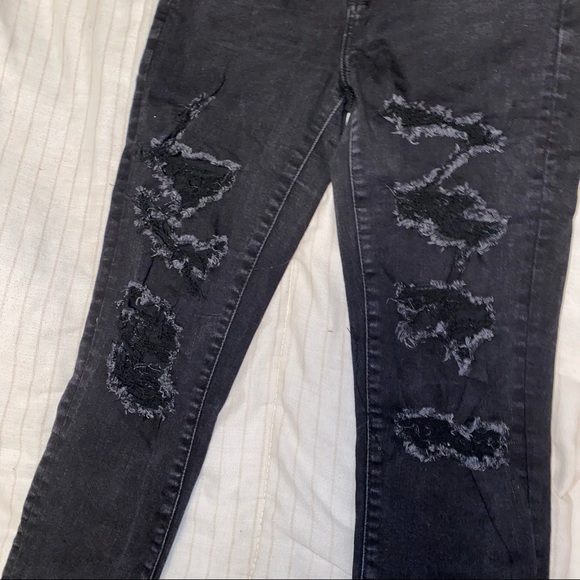 Ripped denim black jeans - Picture 3 of 4